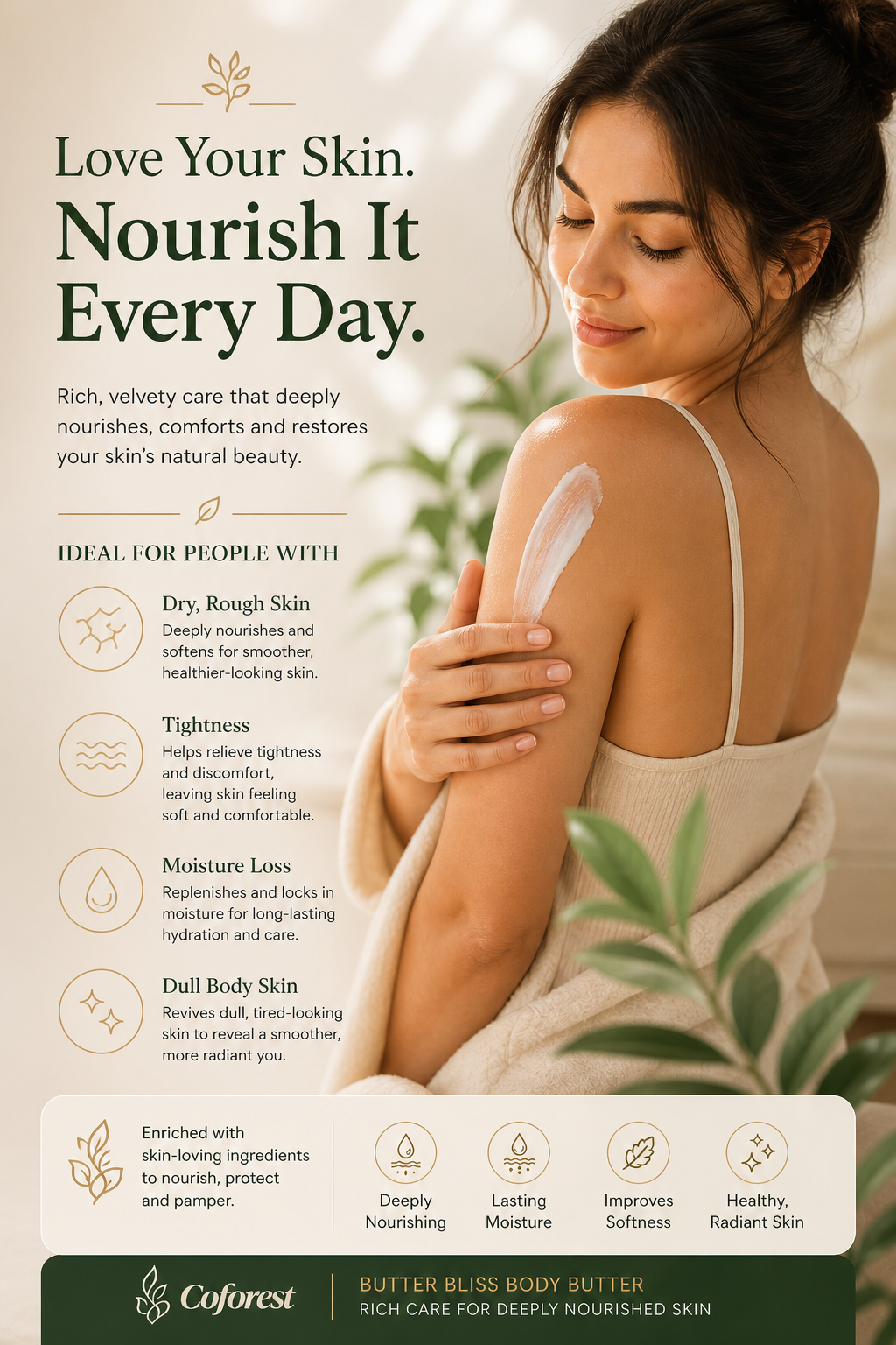 Butter Bliss Body Butter <br><br>With Shea Butter | Deeply Nourishes, Reduce Dryness, Improves Skin Softness | Helps Restore Moisture & Improve Elasticity - 50g