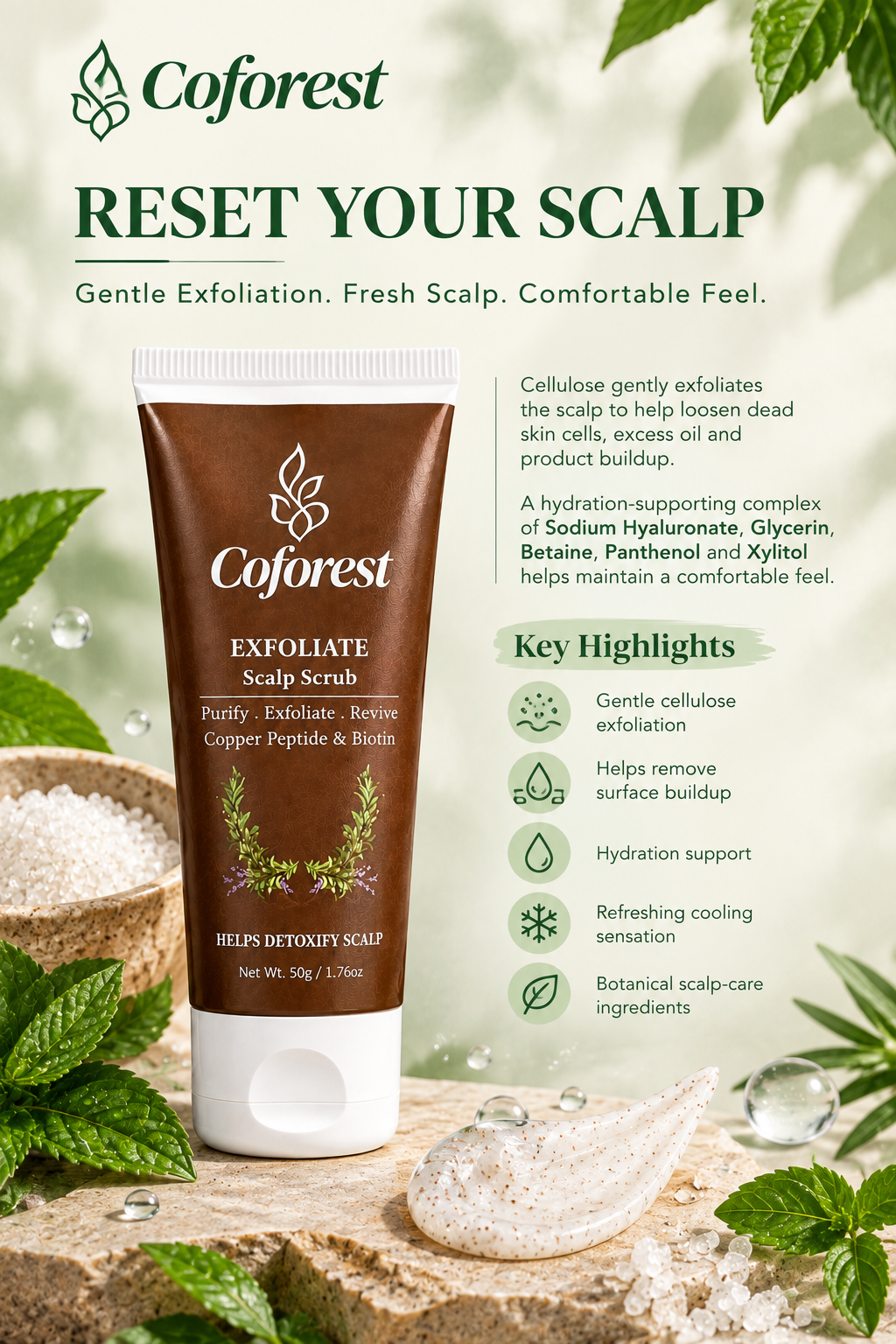 Scalp Care Duo | Exfoliate Scalp Scrub + Advanced Hair Revival Hair Serum | Scalp Cleansing, Hydration & Hair Care | For Healthier-Looking, Fuller-Looking Hair