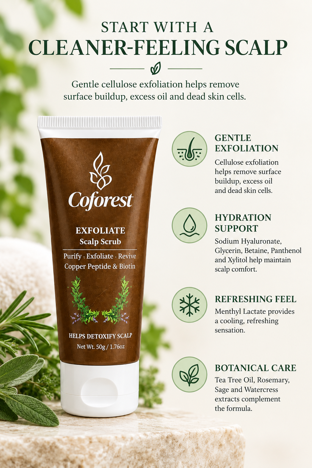 Scalp Care Duo | Exfoliate Scalp Scrub + Flake Control Hair Serum | Scalp Exfoliation, Dandruff & Lice Control | Refreshing, Lightweight 2-Step Scalp Care Routine