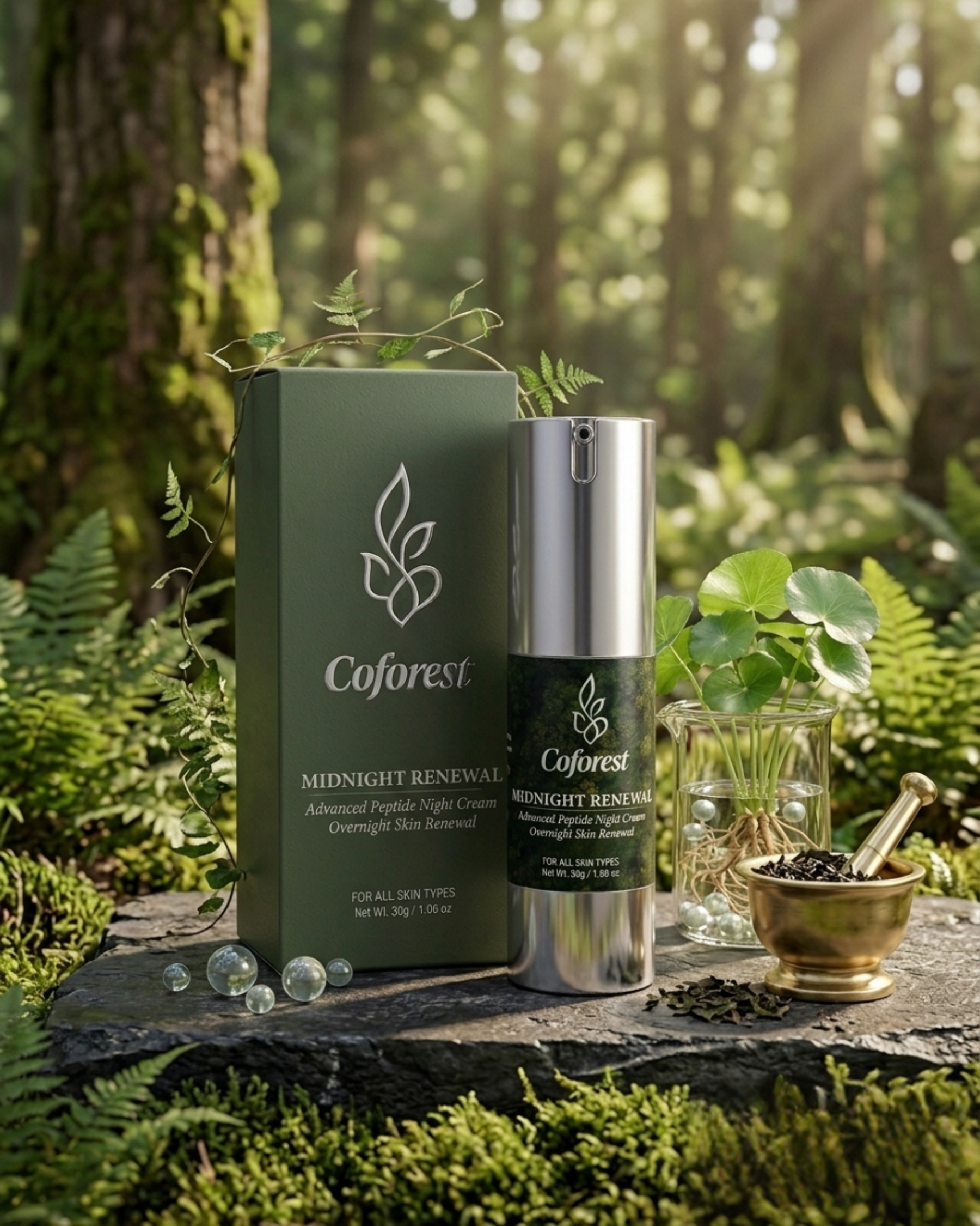 Midnight Renewal Face Cream <br><br> Advanced Peptide Night Cream with with Copper Tripeptide-1 & Retinol | Deep Repair, Overnight Renewal, Rested Skin by Morning - 30g