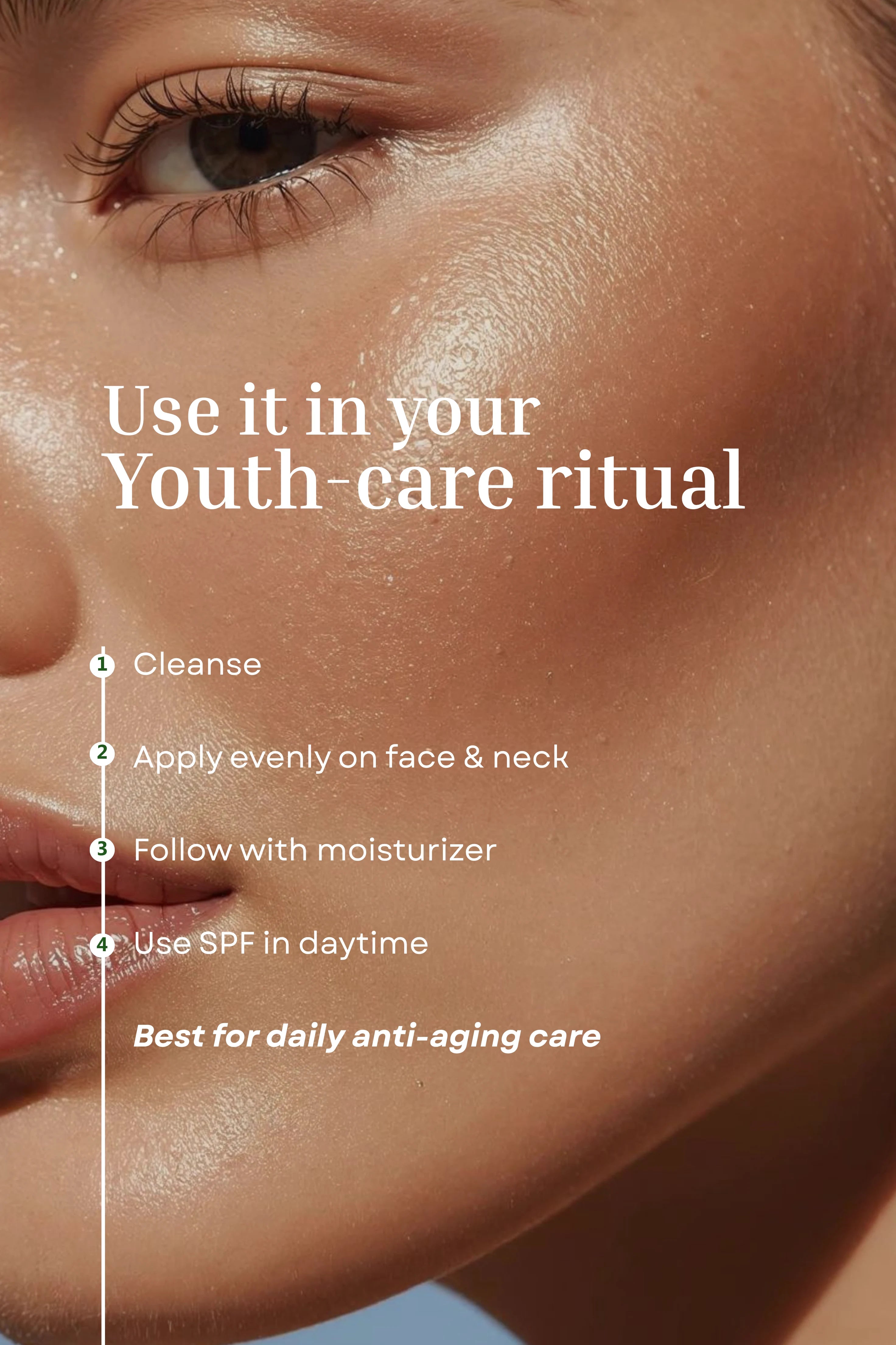 Eternal Youth Face Serum <br><br>Peptides, Probiotics, Hyaluronic Acid | Wrinkle Reduction, Fights Aging & Restores Youthful Skin | For Mature Skin - 20g