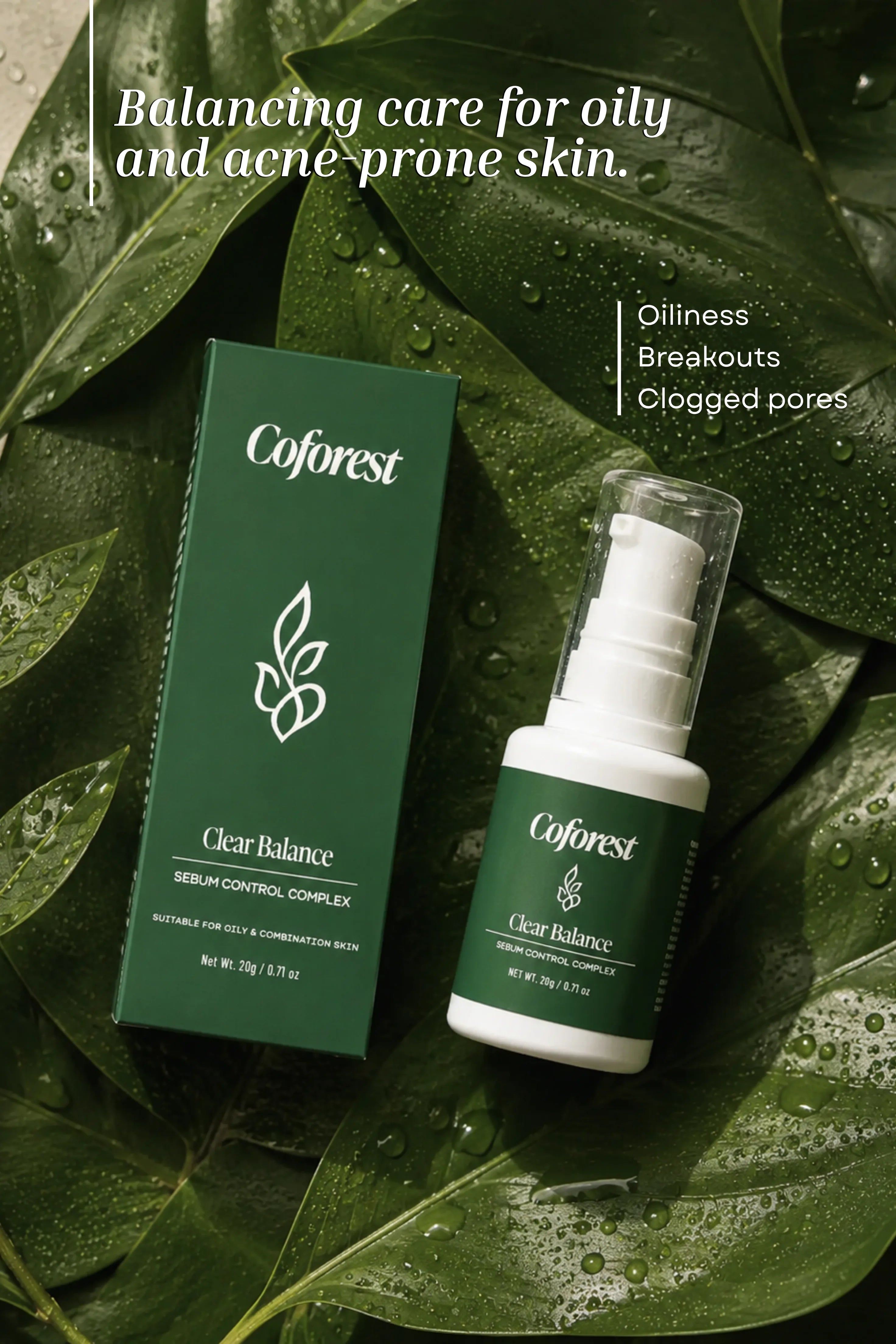 Clear Balance Face Serum <br><br>Balances Oil, Refines Pores & Reduces Breakouts | For Oily, Combination and Acne-Prone Skin | Sebum Control, reduces Acne - 20g