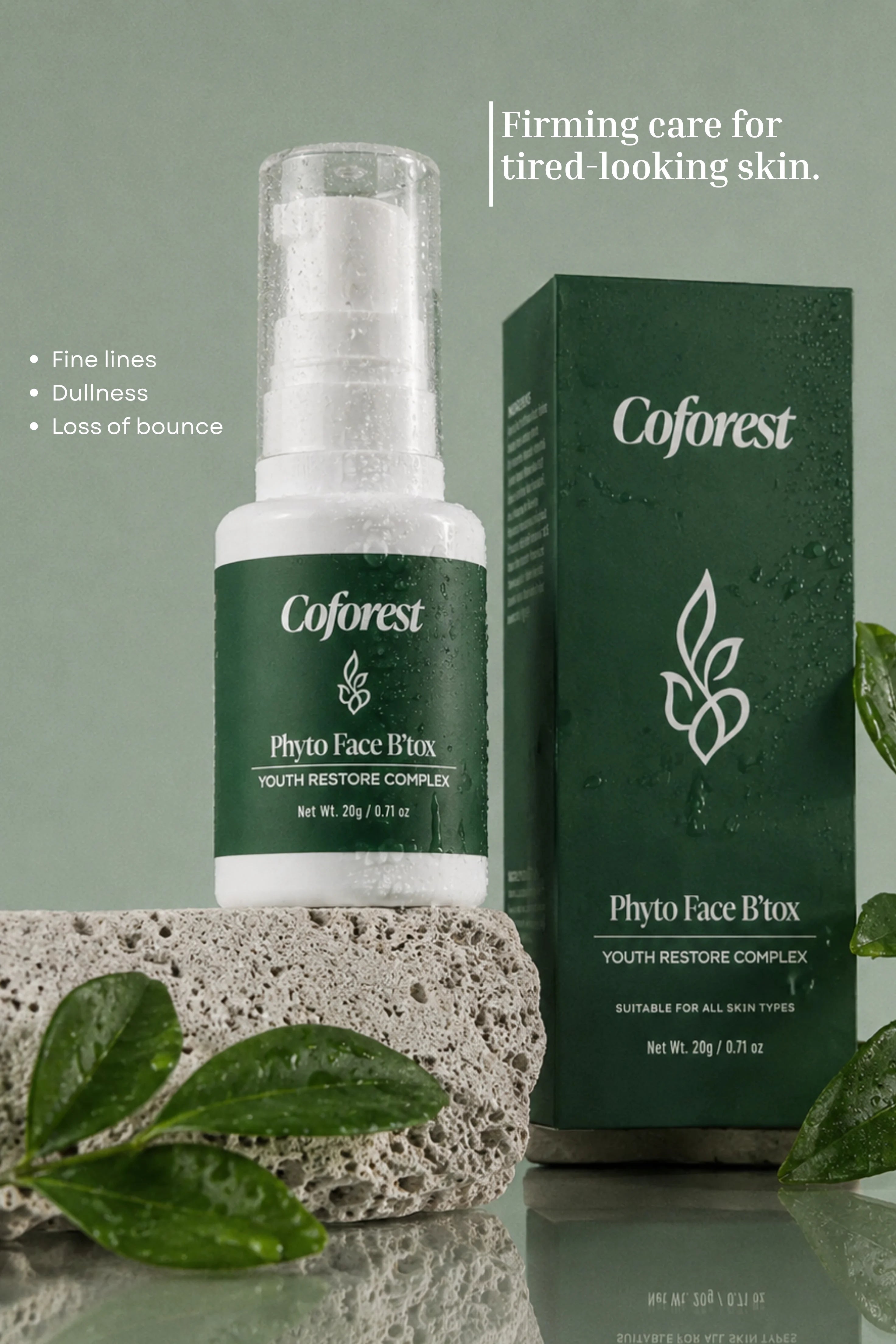 Phyto Face B'tox Serum <br><br>With Peptides, Niacinamide, Hyaluronic Acid | Youth restore complex | Anti-Aging, Wrinkle-Reducing | Tightens, Smooths & Restores Bounce | For All Skin Types - 20g